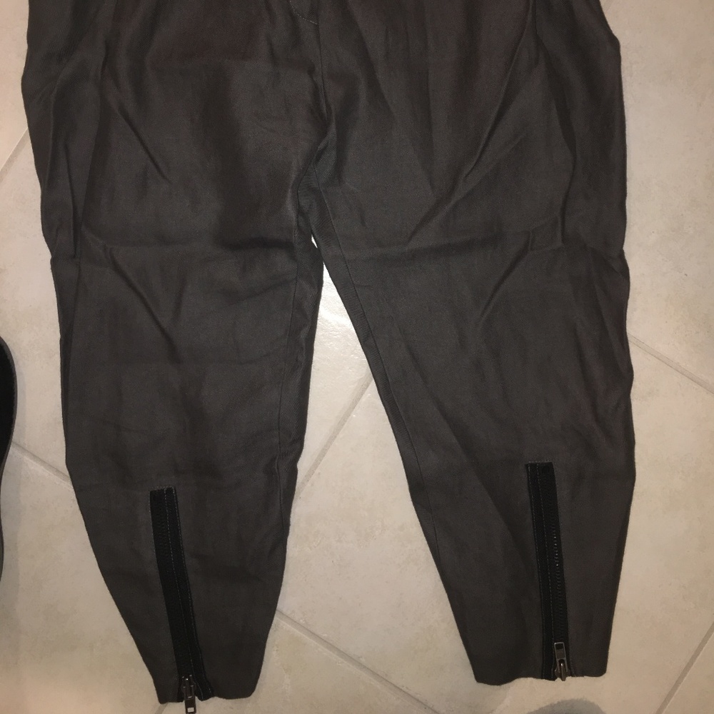 military trouser pant with zippers at ankle